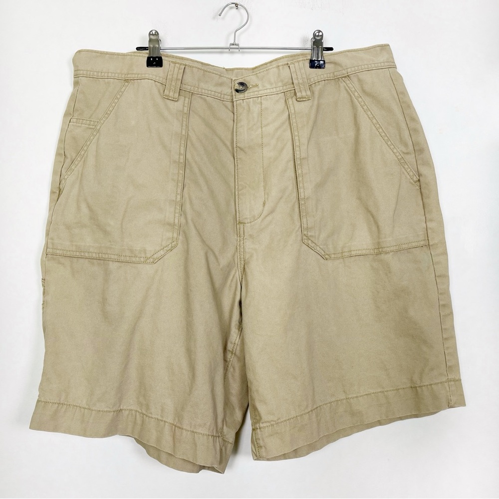 Pacific Trail Men’s Tan Cargo Shorts Relaxed‎ Fit 100% Cotton Size 40W